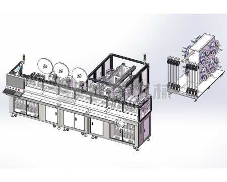 全自动五工位双头穿扁号码管端子机
